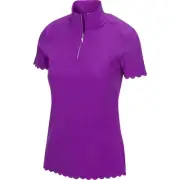 Greg Norman Ladies S/S ZIP POLO - G2S20W520-503 - Imperial Purple - XS