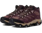 Merrell Women's SIZE 10 Moab 3 Mid Waterproof Hiking Boots in Burgundy/Burlwood