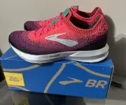 NEW Womens Size 8 Brooks Levitate 2 Running Tennis Shoes Pink/black/aqua Rare