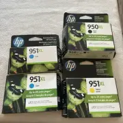 NEW! 4-pack Genuine HP 950XL Black 951XL Color Ink Cartridges Exp 2020