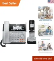 Digital 2-Line Corded/Cordless System for Small Office with Expandable Handsets