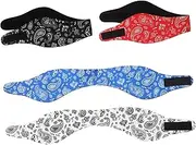 COLLBATH Swimming Ear Band Adult 4 Pack Neoprene Headband for Ears Waterproof Swim Headbands for Women Men Boys and Girls