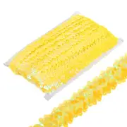 10 Yards 1.2 Inch Elastic Sequins Trim Flat Stretch Sequin Ribbon, Yellow