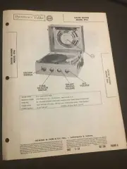 David Bogen 3-Speed Record Player - ET16 Service Manual 4pg Original