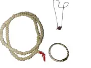 COMBO OF TULSI AND PANCHDHATU KADA/BRACELET WITH RUDRAKSHA LOCKET RELIGIOUS GIFT