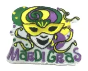 PATCH GSA Girl Scouts Mardi Gras Masks Hats Green Purple Yellow
