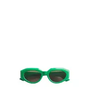 Bottega Veneta Eyewear Facet Cat-Eye Frame Sunglasses One size Green