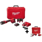 Milwaukee Short Throw PEX Press Tool Kit 18V Li-Ion Cordless + PVC Shear Kit 12V