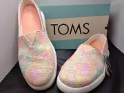New TOMS Womans 10 M Alpargata Mallow Slip On Shoes Canvas Candy Pin Tie Dye NWT
