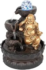 Ewaterfeatures Gilt Happy Buddha Water Fountain