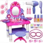 Kids Girls Make-up Dresser Dress-up Vanity Set Table Children Pretend Toys