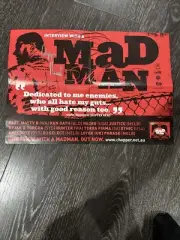 Chopper Read Signed “interview With A Madman” CD Promotional Poster Super Rare!