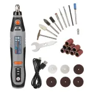 Mini Cordless Rotary Tool 3-Speed Power Rotary Kit LED Light USB Charging For Small Light Projects as Polishing Sanding