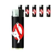 80's Theme D2 Lighters Set of 5 Electronic Refillable Butane No Ghost