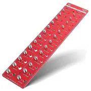 , Nut and Bolt , Bolt Size and Thread Gauge, Bolt and Nut Identifier Gauge, Bolt Gauge Red