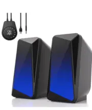 Bluetooth Computer Speakers, USB Powered Powered & Pulsing & LED Flame Lights