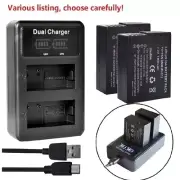 Battery or LCD Dual Charger for Panasonic DMW-BLC12 Lumix DMC-FZ300 DMC-FZ1000