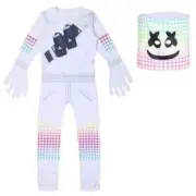 DJ MarshMello Music Party Hoodie Top + Pants Suit Set Costume Cosplay Boys Kids