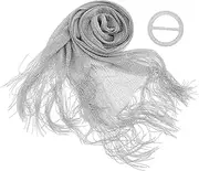 [BESPORTBLE] Elegant Silver Shawl Wrap for Women Stylish Lightweight Shawl for Formal Dress Versatile Evening Wedding Accessory Cover Up