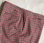 NEW Talbots Hampshire Pants Gingham Checked Red Black White Wool Pockets 10