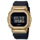 【CASIO 卡西歐】 G-SHOCK 黑金時尚 高調奢華 金屬錶殼 經典方型 GM-5600G-9_43.2mm