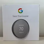 Google Nest G4CVZ Programmable Wi-Fi Smart Thermostat Charcoal NEW, SEALED