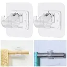Self-adhesive Curtain Rod Hook Door Hanger Storage Rack Rod Hanging Clip