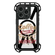 iPhone 16 Pro Ultra Bounce Case MagSafe Compatible Coffee Makes Me Feel Less Murdery