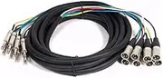 SWAMP Premium 8-way XLR(m) to 1/4" Audio Snake Cable Loom - Range of Lengths - 6m