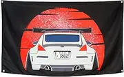WHGJ Car Flag 3x5 ft for Vintage JDM GTR Fans Wall Tapestry Huge Garage Heavy Duty 200D Polyester Wall Tapestry Poster Décor
