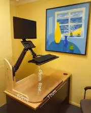 STAND SIT DESK RISER converter Monitor up arm free standing Australia