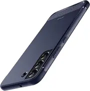 JETech Slim Fit Case for Samsung Galaxy S22 5G 6.1-Inch, Thin Phone Cover with Shock-Absorption and Carbon Fiber Design (Blue)