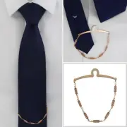 Ky & Co Tie Chain Retro Link Button Hole Attachment Rose Gold Tone 8.5" USA Made