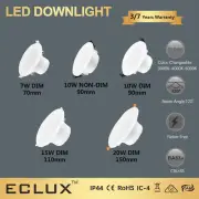 7W 10W 15W 20W LED Downlight Dimmable 3COLORS SELECTABLE WARM/NATURAL/COOLWHITE