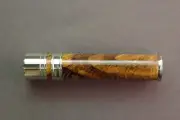 FLY ROD REEL SEAT Spalted Oak 11244 Nickel Silver Cap and Ring