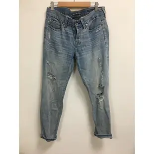 全新 正品 Abercrombie & fitch 刷破牛仔褲 26號 現貨 a&f