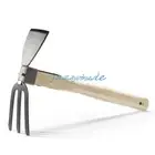 Garden HoeGarden Tools Digging Hoe and Rake Hand Hoe with Wooden Handle for