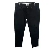 One Teaspoon Jeans Womens 30 Van Black Awesome Baggies Trashed Distressed New