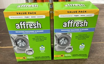 QTY 2 Affresh Washing Machine Cleaner, 6 Month Supply, Cleans Front - Top Load