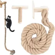 Cat Climbing Rope Ceiling - Indoor Cat Resting Steps | Wall Mounted Jumping Stairs for Pets, Kitten Scratching Resting Shelves