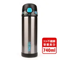 在飛比找PChome24h購物優惠-【美國膳魔師THERMOS】黑色不鏽鋼水壺470ML