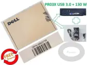 NEW Dell Genuine E-Port PR03X USB 3.0 + PA-4E 130 W Adapter, DP/N 0RMYTR