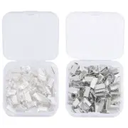 Textured Crimp End Metal Ribbon Crimps Clamps Cord Ends Ribbon End Clamps