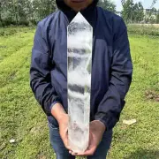 7.26LB Natural Clear Quartz Obelisk Quartz Crystal Point Wand Tower Healing