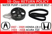 NEW GENUINE HONDA CR-V & ACURA TSX WATER PUMP W/ GASKET AND DRIVE BELT