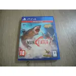 二手 SONY 索尼  PS4 食人鯊 中文美版  MANEATER 遊戲光碟