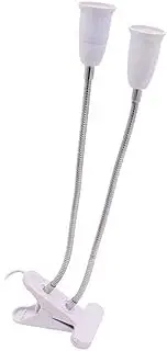 Bulb ible Gooseneck Aluminium Wire Neck Clip-On Cable Desk Lamp Holder Cord Light Base for Pla Growing