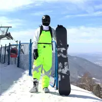 在飛比找ETMall東森購物網優惠-ZACHARIAH反光滑雪背帶褲男女防風防水加厚保暖潮流滑雪