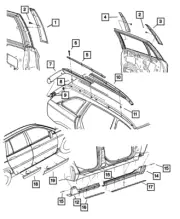 Genuine Mopar Front Sill Cladding Right UB08AJ6AC