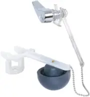 EZ-FLO Touch Flush Valve for Eljer Toilets, Rubber Float, Chrome Plated, 40079 W